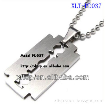 XLT-PD037 Men's Stainless Steel Razor Blades Shape Pendant